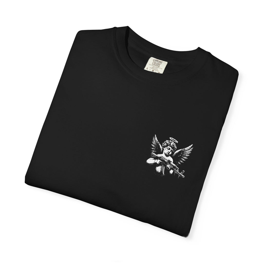 Funny Graphic T-Shirt — "The Devil Whispered I'm Coming For You... I Whispered Back 'That's Gay'"