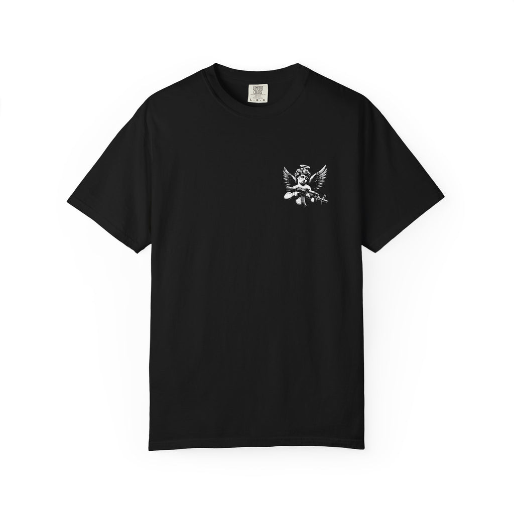 Funny Graphic T-Shirt — "The Devil Whispered I'm Coming For You... I Whispered Back 'That's Gay'"