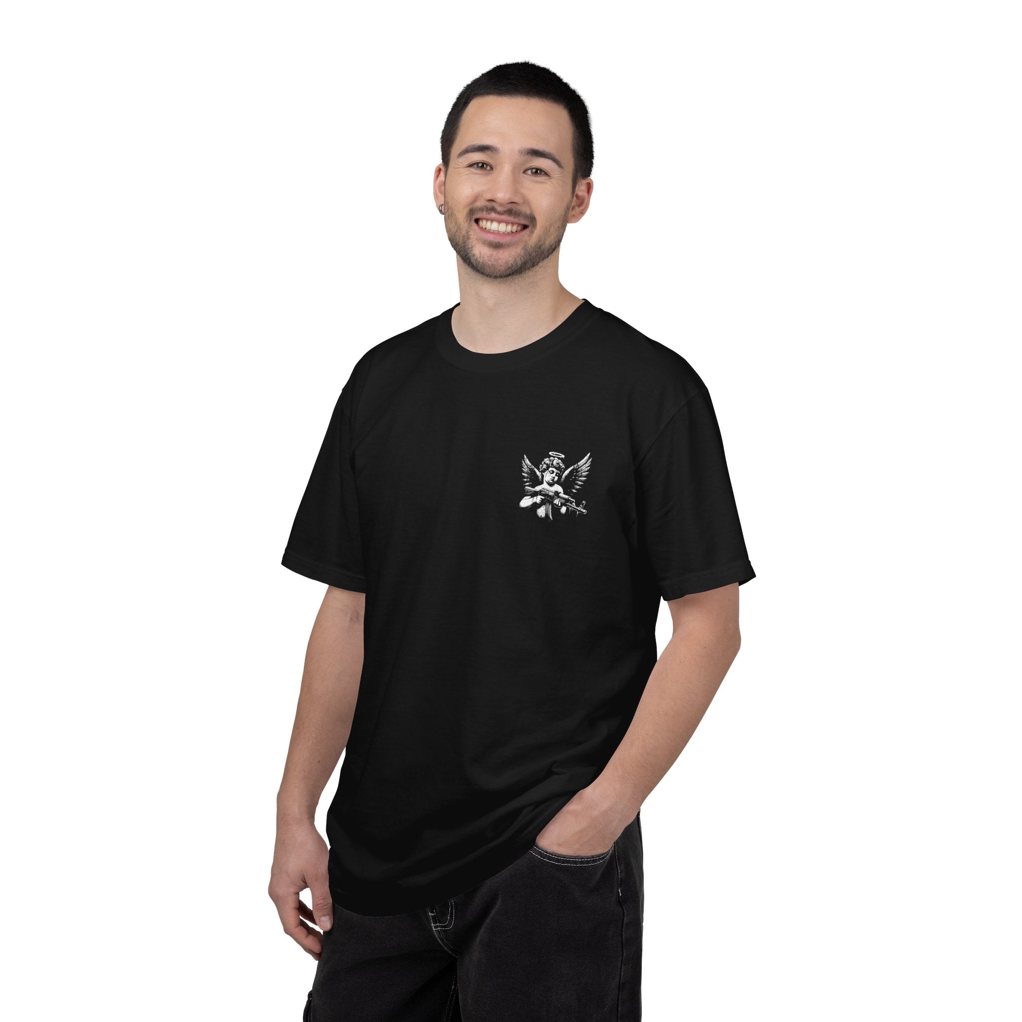 Funny Graphic T-Shirt — "The Devil Whispered I'm Coming For You... I Whispered Back 'That's Gay'"