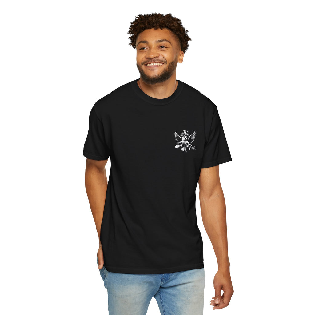 Funny Graphic T-Shirt — "The Devil Whispered I'm Coming For You... I Whispered Back 'That's Gay'"