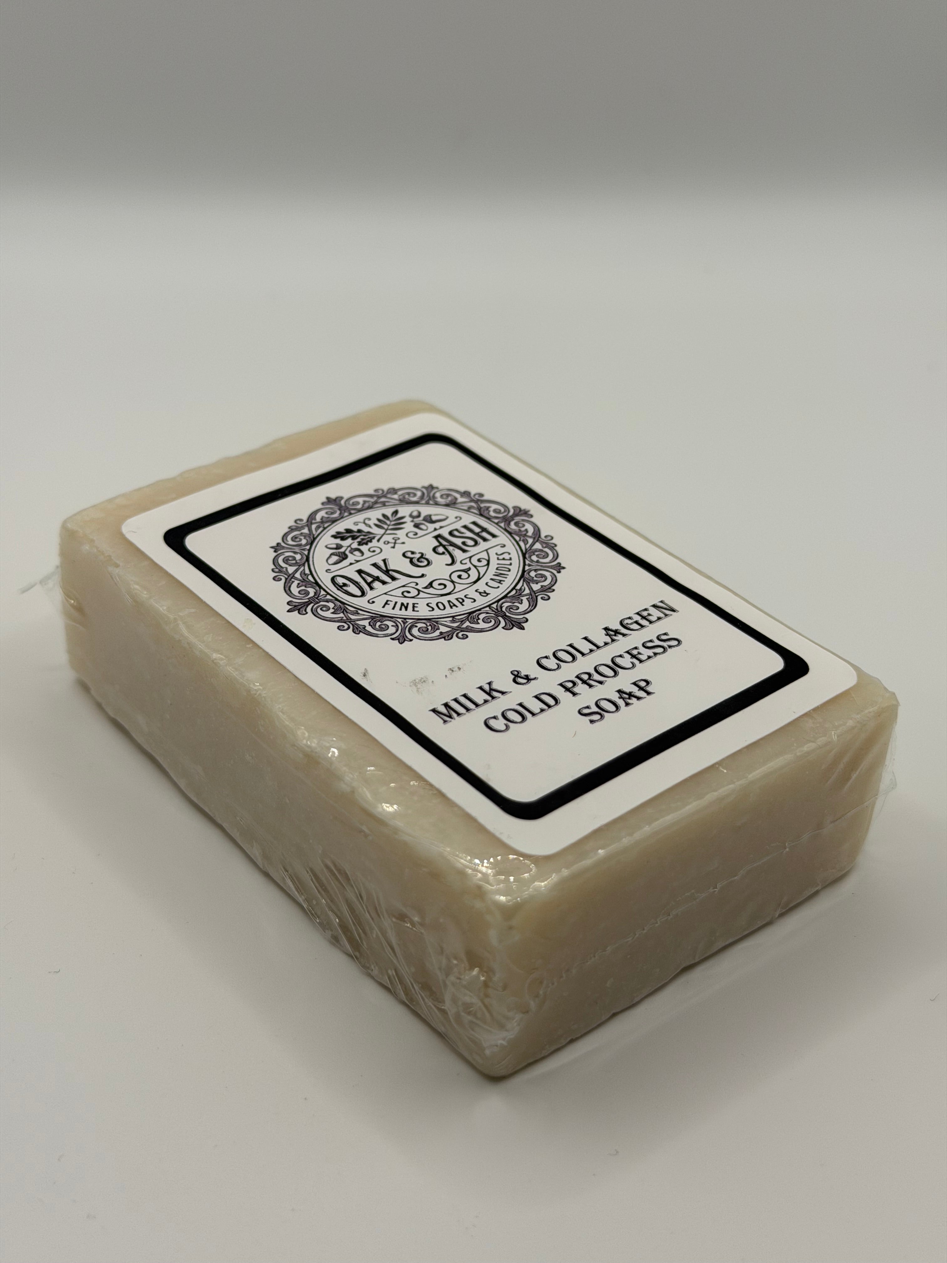 Jabón facial de leche y colágeno de proceso en frío